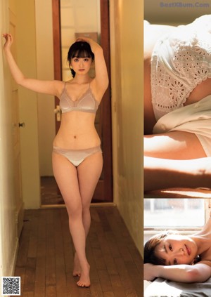 A woman in a pink lingerie sitting on a window sill.